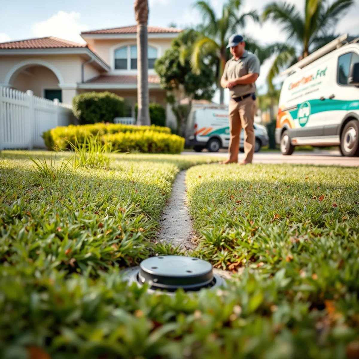 Excavated sewer lateral connection between a Florida home and the city main