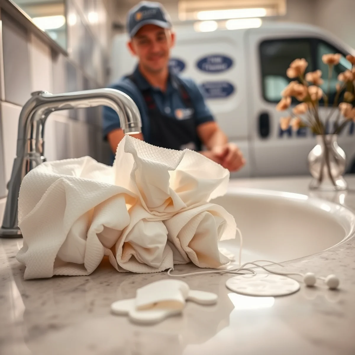 Paper towels, cotton products and dental floss that clog drains
