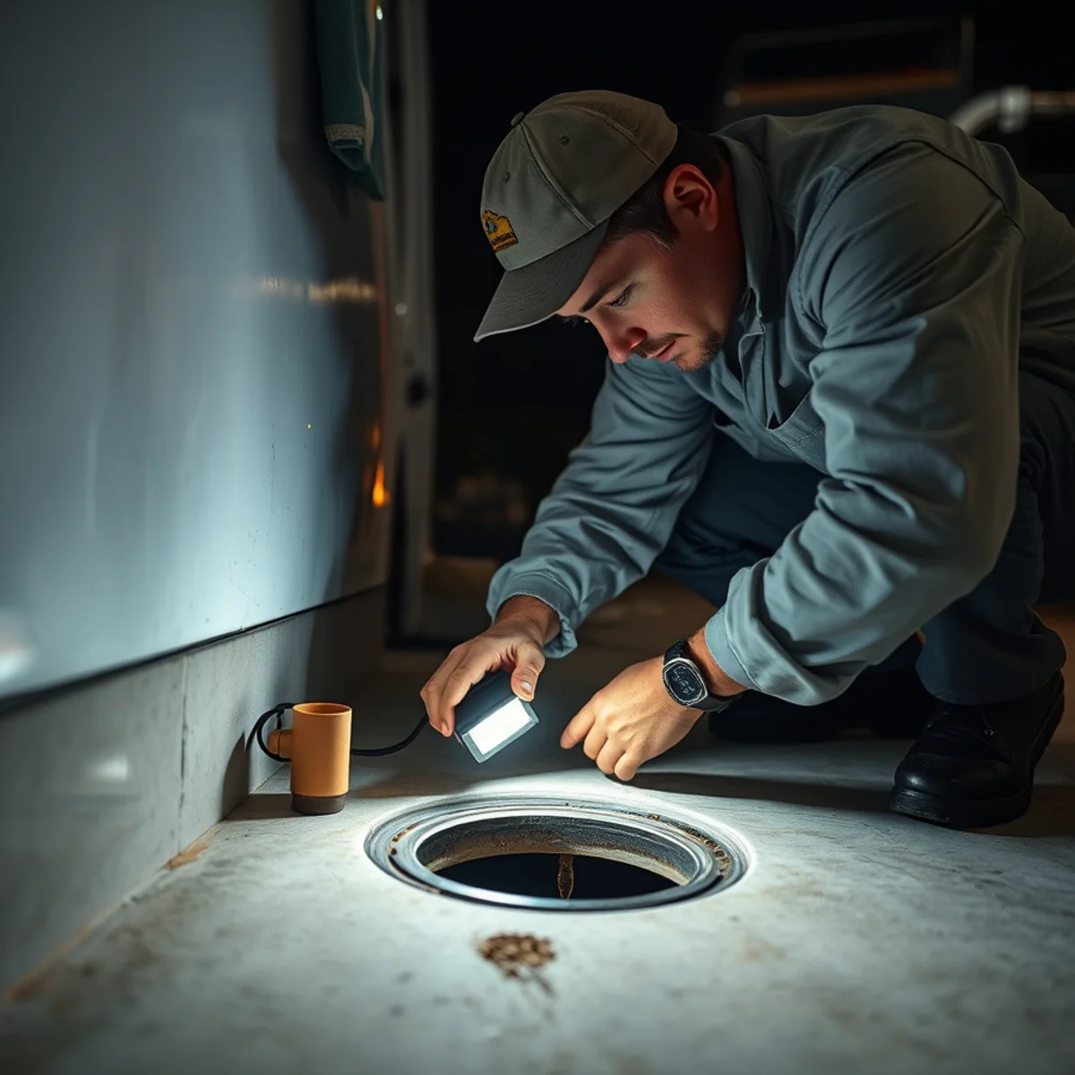 24/7 Emergency Drain Cleaning in progress on a Boca Raton, FL property
