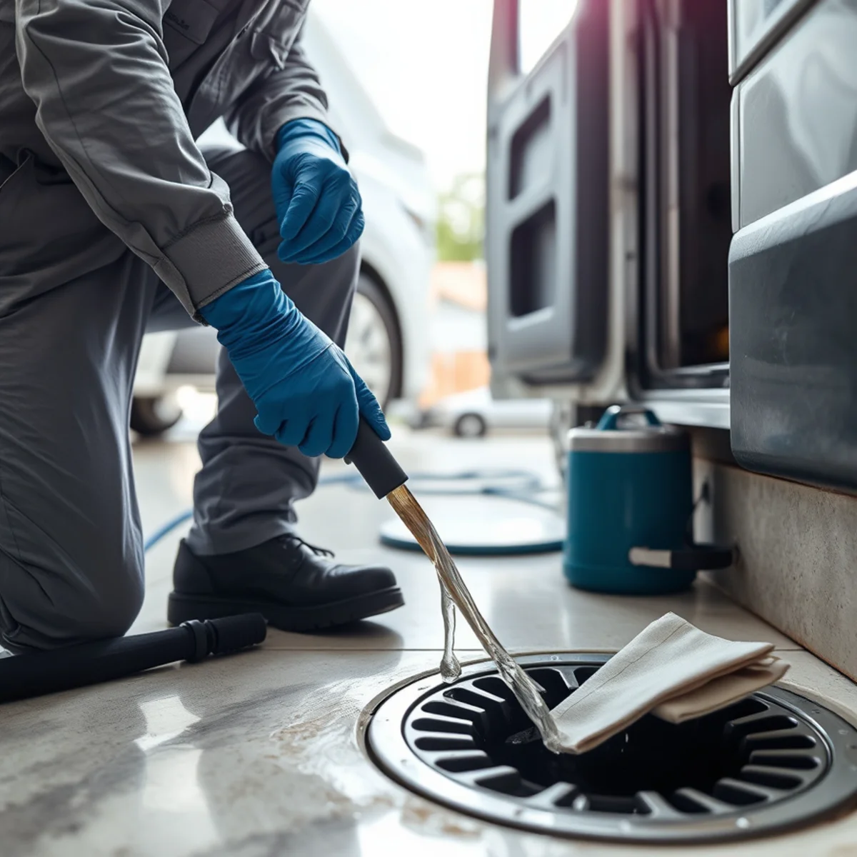 Sewer Backup Cleanup in progress on a Boca Raton, FL property